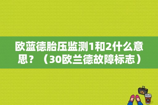欧蓝德胎压监测1和2什么意思？（30欧兰德故障标志）-图1