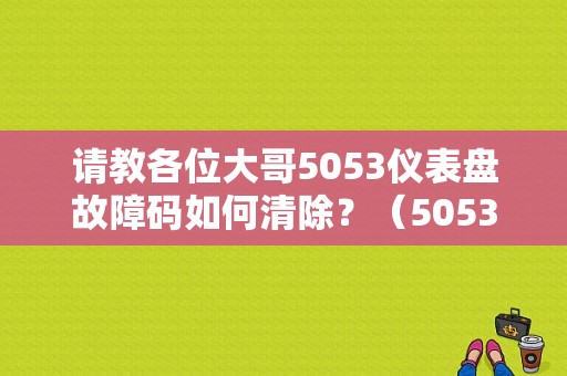 请教各位大哥5053仪表盘故障码如何清除？（5053故障软件版本信息）-图1