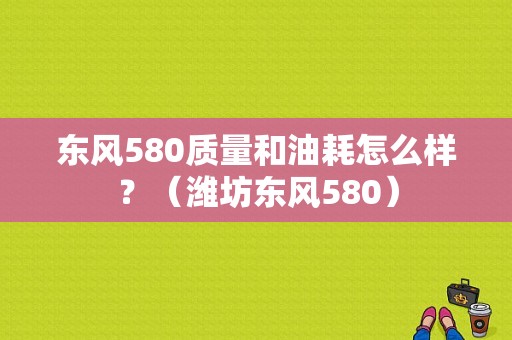 东风580质量和油耗怎么样？（潍坊东风580）-图1