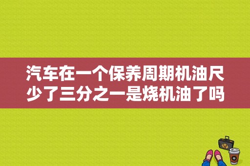 汽车在一个保养周期机油尺少了三分之一是烧机油了吗？（机油少会有啥故障）-图1