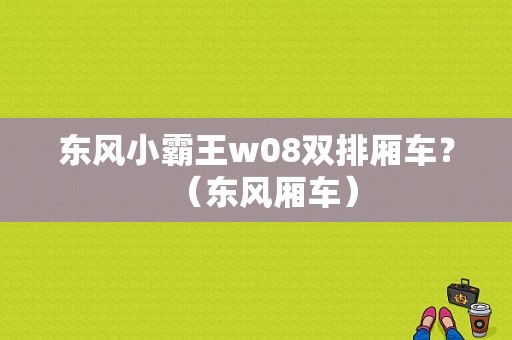 东风小霸王w08双排厢车？（东风厢车）-图1