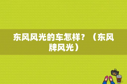 东风风光的车怎样？（东风牌风光）-图1