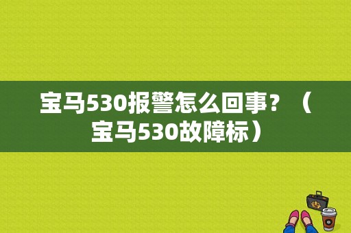 宝马530报警怎么回事？（宝马530故障标）-图1