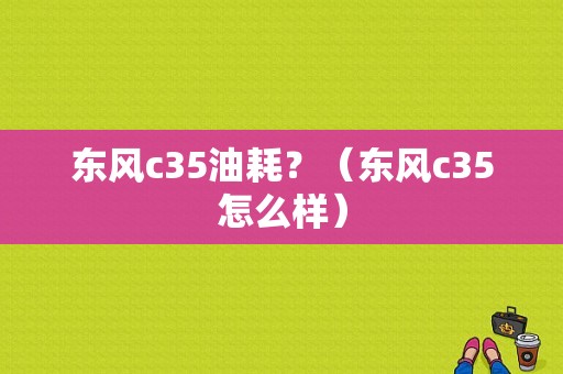 东风c35油耗？（东风c35怎么样）-图1