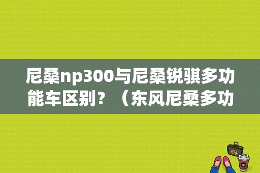 尼桑np300与尼桑锐骐多功能车区别？（东风尼桑多功能车）-图1