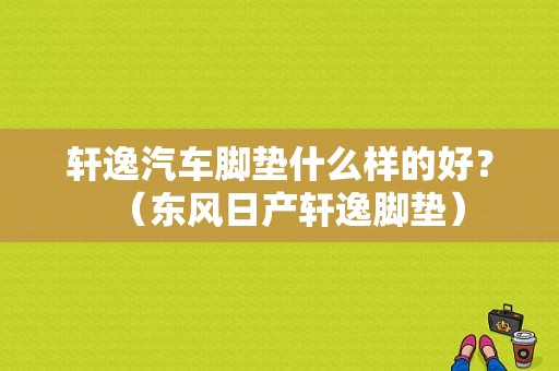 轩逸汽车脚垫什么样的好？（东风日产轩逸脚垫）