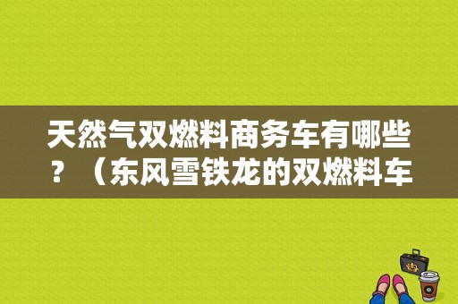 天然气双燃料商务车有哪些？（东风雪铁龙的双燃料车）-图1