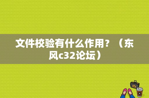 文件校验有什么作用？（东风c32论坛）-图1