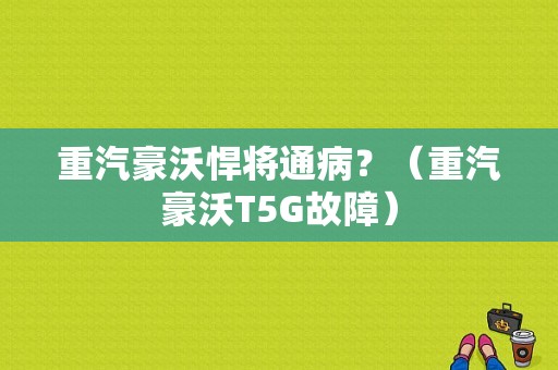 重汽豪沃悍将通病？（重汽豪沃T5G故障）-图1