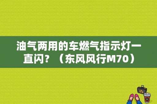 油气两用的车燃气指示灯一直闪？（东风风行M70）-图1