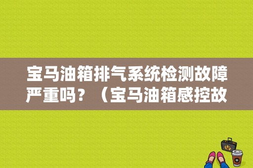 宝马油箱排气系统检测故障严重吗？（宝马油箱感控故障）-图1
