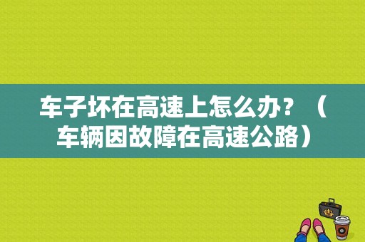 车子坏在高速上怎么办？（车辆因故障在高速公路）-图1