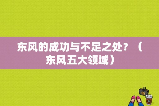 东风的成功与不足之处？（东风五大领域）-图1