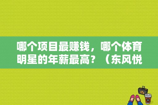 哪个项目最赚钱，哪个体育明星的年薪最高？（东风悦达起亚待遇怎么样）-图1