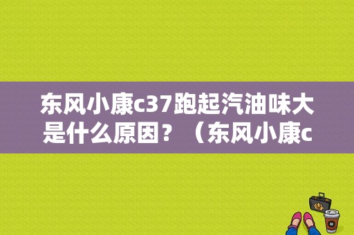 东风小康c37跑起汽油味大是什么原因？（东风小康c37口碑）-图1
