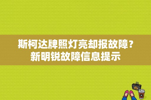 斯柯达牌照灯亮却报故障？新明锐故障信息提示-图1