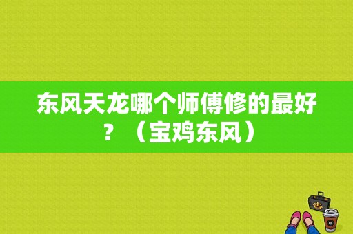 东风天龙哪个师傅修的最好？（宝鸡东风）