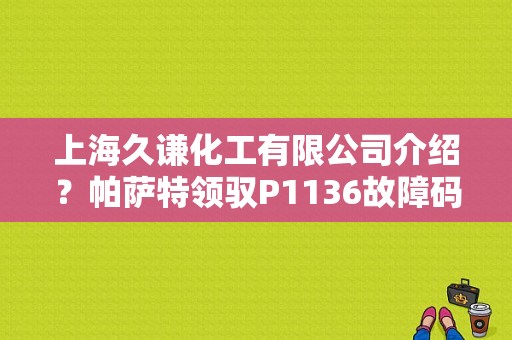 上海久谦化工有限公司介绍？帕萨特领驭P1136故障码-图1
