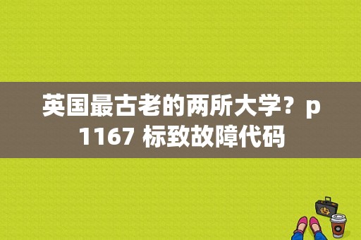 英国最古老的两所大学？p1167 标致故障代码-图1
