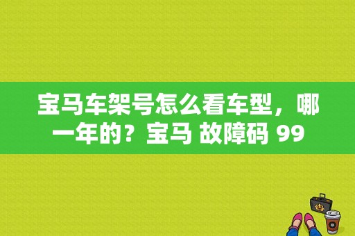 宝马车架号怎么看车型，哪一年的？宝马 故障码 99-图1