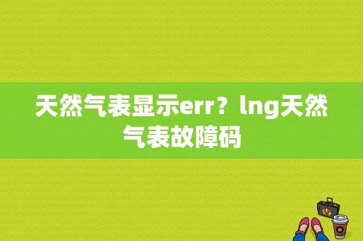 天然气表显示err？lng天然气表故障码-图1