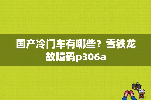 国产冷门车有哪些？雪铁龙故障码p306a-图1