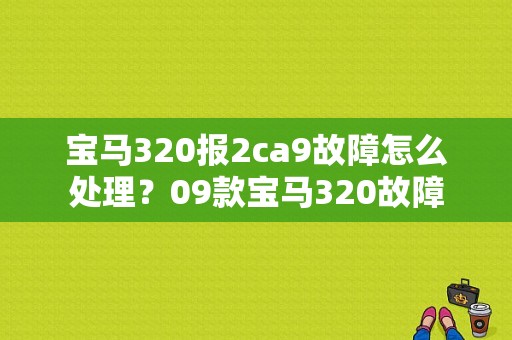 宝马320报2ca9故障怎么处理？09款宝马320故障-图1