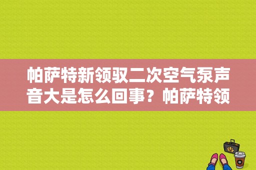 帕萨特新领驭二次空气泵声音大是怎么回事？帕萨特领驭故障灯二次空气泵-图1