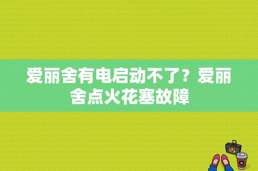 爱丽舍有电启动不了？爱丽舍点火花塞故障-图1