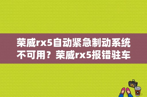 荣威rx5自动紧急制动系统不可用？荣威rx5报错驻车系统故障-图1