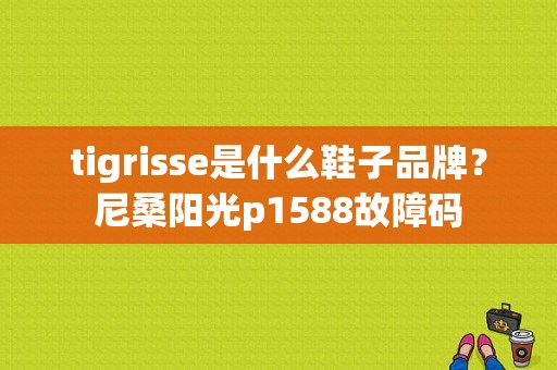 tigrisse是什么鞋子品牌？尼桑阳光p1588故障码-图1