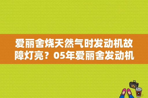 爱丽舍烧天然气时发动机故障灯亮？05年爱丽舍发动机故障灯亮起-图1