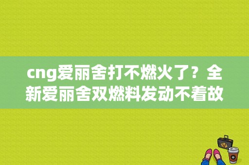 cng爱丽舍打不燃火了？全新爱丽舍双燃料发动不着故障-图1