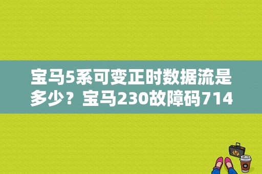 宝马5系可变正时数据流是多少？宝马230故障码714-图1