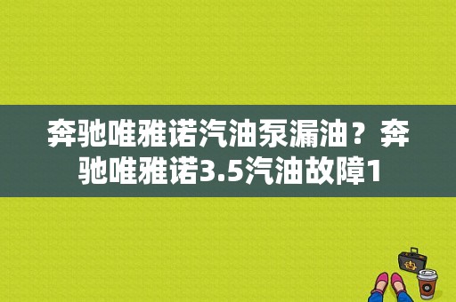 奔驰唯雅诺汽油泵漏油？奔驰唯雅诺3.5汽油故障1-图1