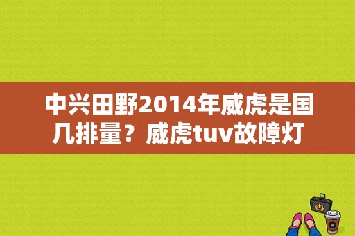 中兴田野2014年威虎是国几排量？威虎tuv故障灯-图1