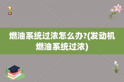 燃油系统过稀是怎么回事?汽油格故障-图4 燃油系统过稀是怎么回事?汽油格故障-图4
